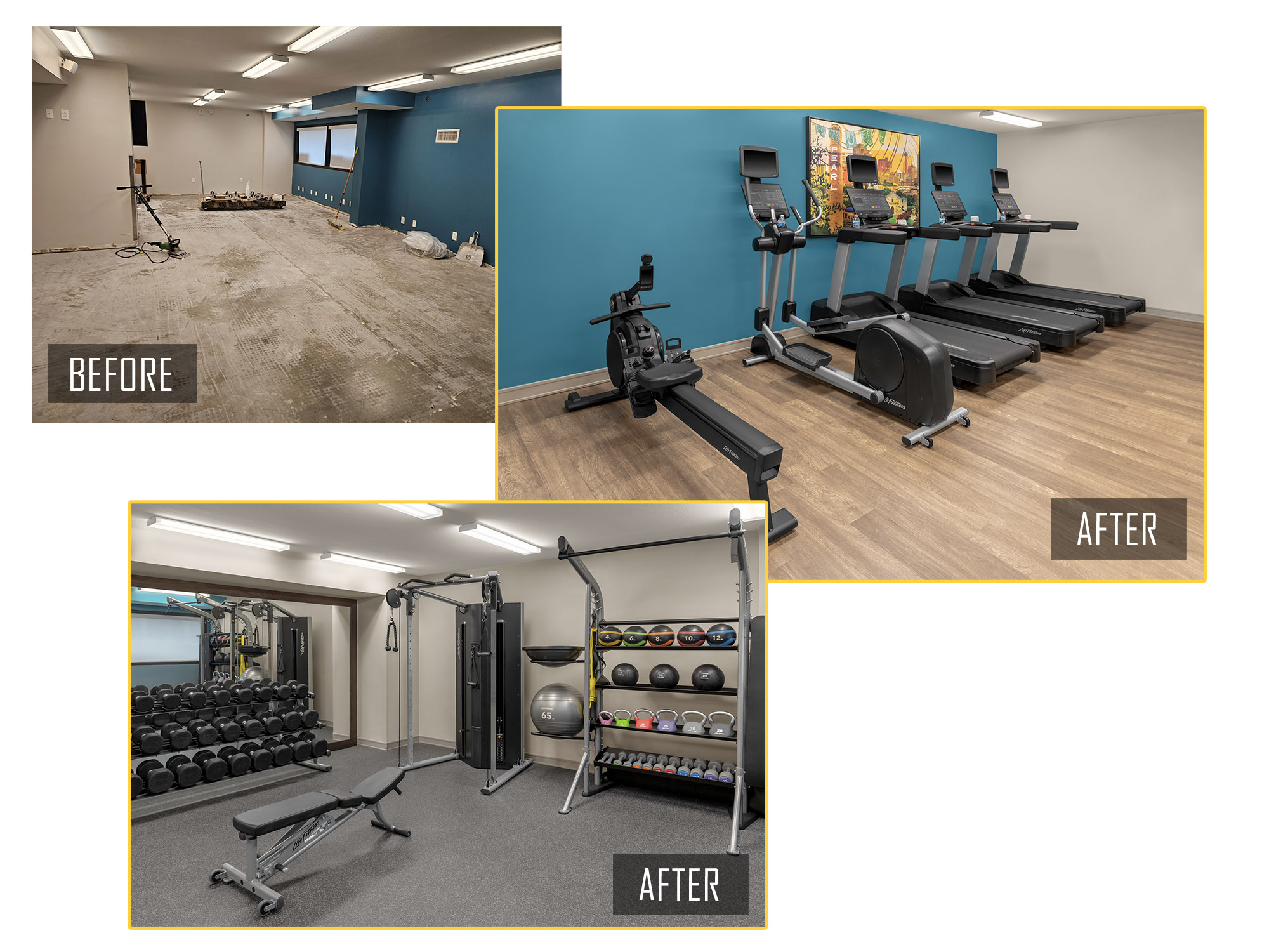 Fitness Room Renovation Before & After | C&M Industries